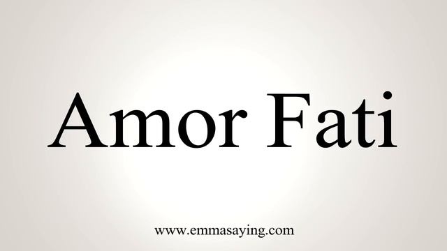 How To Say Amor Fati смотреть онлайн