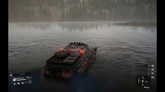 Snow runner - испытание плавающего TUZ 420 на канале ASTREAM смотреть онлайн