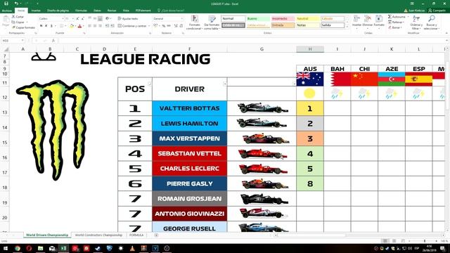 COMO HACER UN MUNDIAL DE PILOTOS EN F1 2019 | EXCEL смотреть онлайн