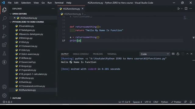 (Masters) Functions In Python In Hindi ? | Python ZERO To HERO Course In Hindi #22 смотреть онлайн