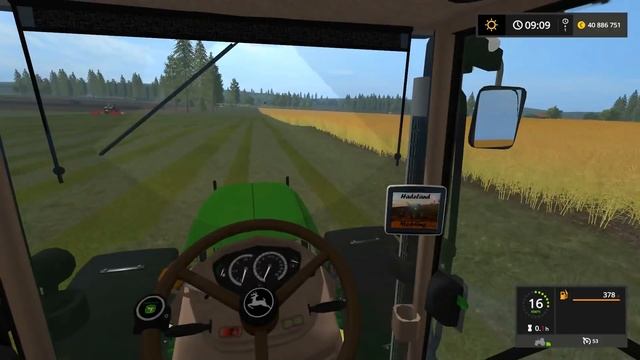 Farming Simulator 2017. НОВОСВЕТЛОВКА. Трактор JOHN DEERE 6430. СЕНОВОРОШИЛКА DEUTZ-FAHR 8331. смотреть онлайн