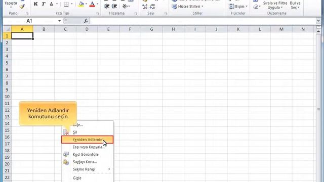 Excel 2010 - Sayfa Sekmelerini Özelleştirme смотреть онлайн