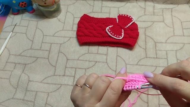 Вязаные повязки на голову для девочки. Весенние повязки. МК. Вязание спицами. смотреть онлайн