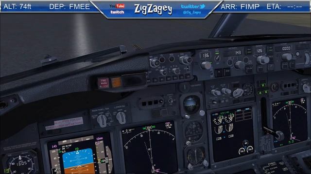 FSX | VA Flights - Destination of the month! FMEE - FIMP | First stream in the PMDG 737! смотреть онлайн