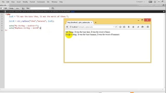 PHP Tutorial 34 How to using str replace function to search and Replace String with PHP Programming смотреть онлайн