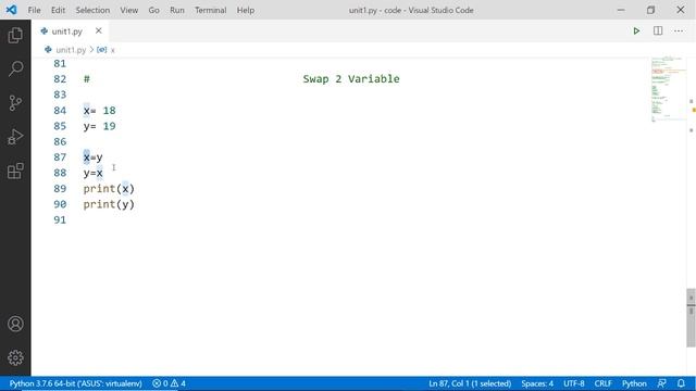 Swap 2 Value Using 3rd Variable ??| #13 Python Training in Hindi | Python Tutorial for Beginners смотреть онлайн