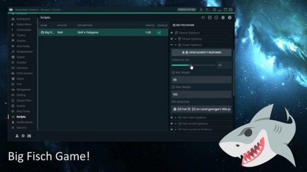 Streamlabs Chatbot Script BIG Fisch! Angel Game / Spiel ! GER/ENG