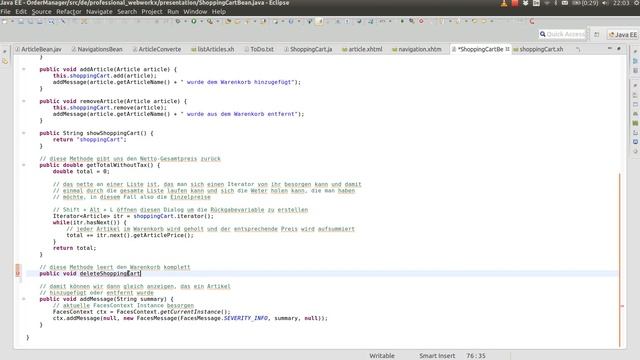 11 - JavaEE, Primefaces Tutorial - ShoppingCart Part 2 смотреть онлайн