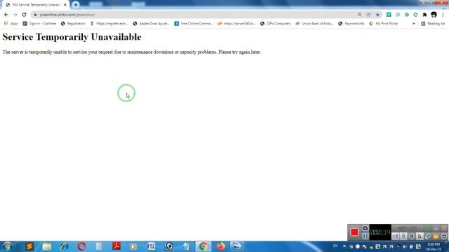Uti Pan Server is temporarily unable to service your request due to maintenance || Psa Site Error смотреть онлайн