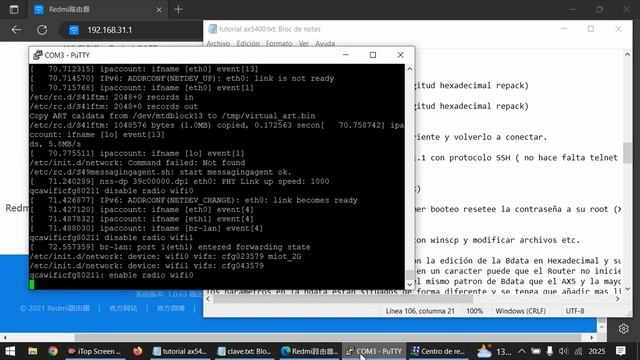REDMI AX5400 RA74 TTL Acceso Al SSH Con Repack, Bdata Edit , SSH Permanente.