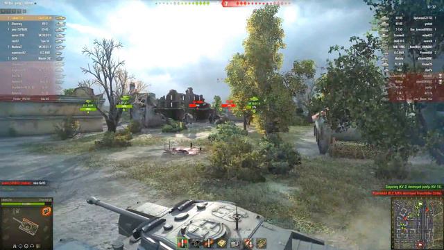 World of Tanks: Churchill VII heavy British tank - 5 kill steak (no commentary) смотреть онлайн