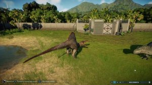 Jurassic World Evolution 2 бои динозавров-спинозавр VS индоминус рекс