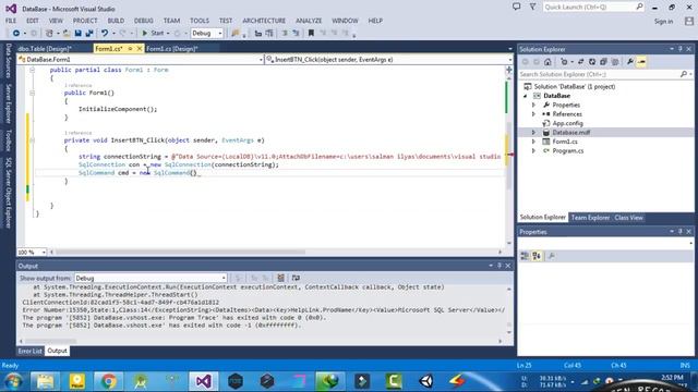Insert Data into Table of Sql Server Database - C# Windows Form Application смотреть онлайн