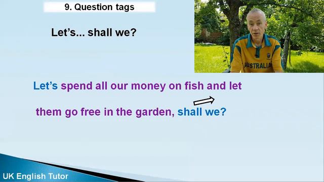 English Lesson on question tags / tag questions with a test | UK English Tutor смотреть онлайн
