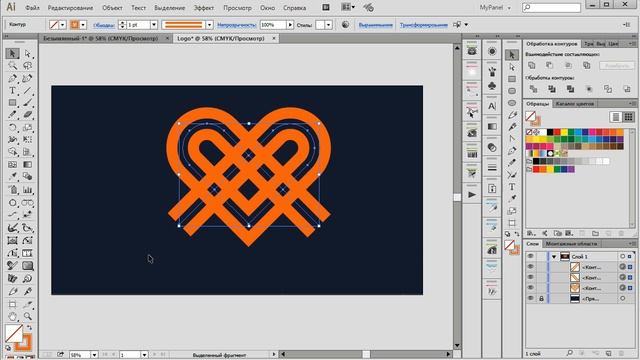 Adobe illustrator CC рисуем логотип в векторе | Logo Tutorial смотреть онлайн