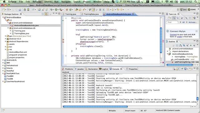 Tworzenie aplikacji dla Android / Moduł 5. Przechowywanie danych, SQLite / Cz. 2 смотреть онлайн