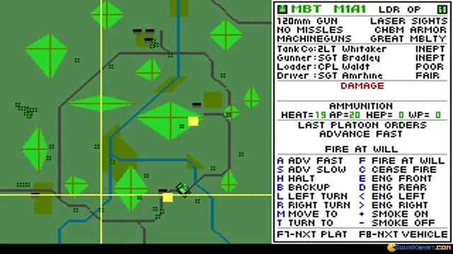 M1 Tank Platoon gameplay (PC Game, 1989) смотреть онлайн