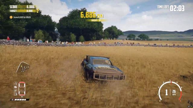 Roadcutter MAYHEM AND DESTRUCTION In The Countryside In Wreckfest! (demo Derby Daily Challenge)