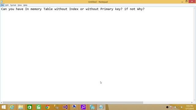 Can you have In memory Table without Index or without Primary key if not Why смотреть онлайн
