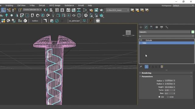 modeling screws in 3ds max 2024 @Tyflow смотреть онлайн