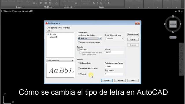 Cómo se cambia el tipo de letra en AutoCAD смотреть онлайн