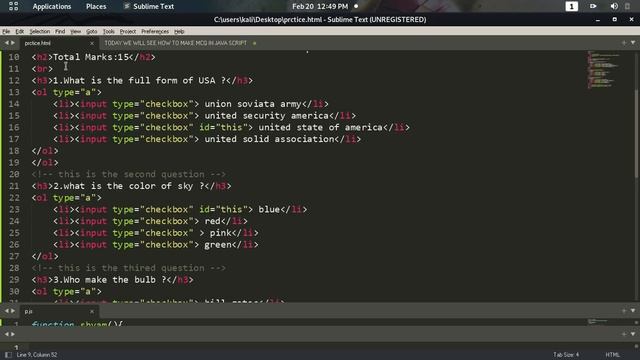 Make Multiple Choice Question in java script||??MCQ make in easy way|| pure java script and html||? смотреть онлайн
