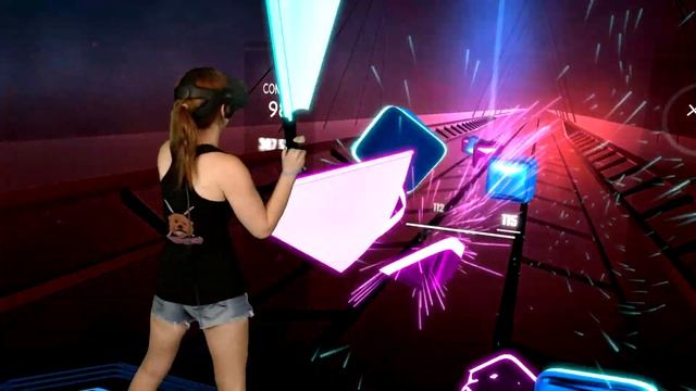Beat Saber || Sonic Blaster by F-777 (Expert+) First Attempt || Mixed Reality смотреть онлайн