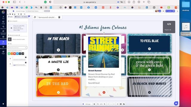 Как добавить аудиофайл в свой проект на Genially. смотреть онлайн