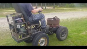 №8Мини Трактор(Погрузчик)4х4. Пере ломка. Своими руками Установка глушителя. ПЕРВЫЙ ВЫЕЗД