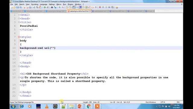 CSS Background Shorthand Property-Hindi смотреть онлайн