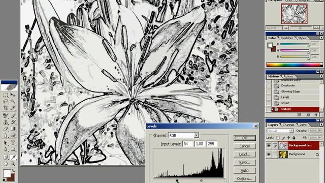 Фотошоп - Создание акварельного рисунка из фотографии. смотреть онлайн