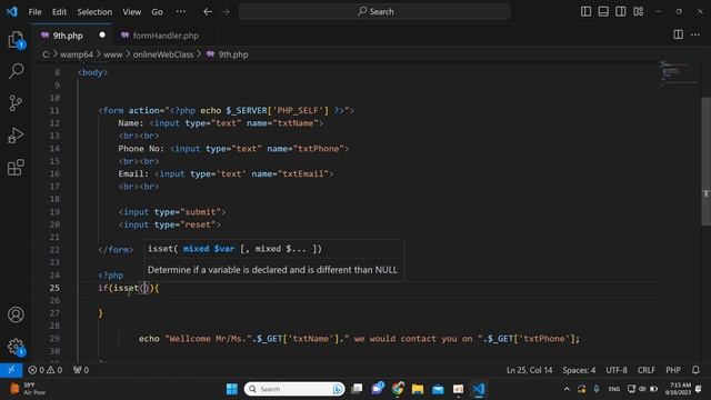 009 PHP Form Handling смотреть онлайн