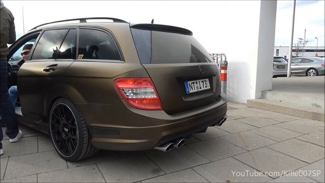 Mercedes C63 AMG T-Modell revs & lovely sounds 1080p смотреть онлайн