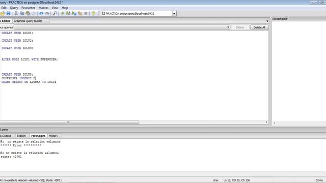 CREACION DE PERMISOS Y USUARIOS EN POSTGRESQL смотреть онлайн