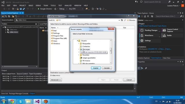 Tutorial Crear repositorio y conectarlo con Team Fundation Server (Visual Studio) смотреть онлайн