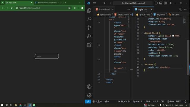 Эффект для текстового поля используя HTML & CSS || Effect for input field using HTML & CSS смотреть онлайн