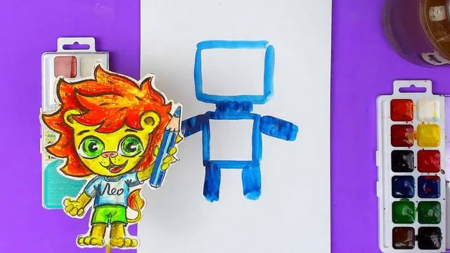 Как нарисовать РОБОТА для малыша в садик смотреть онлайн
