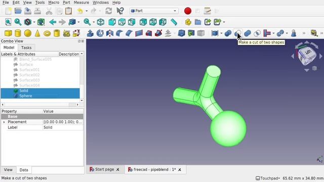 Learn FreeCAD Curves Workbench [06] Divide split faces, blend merge surfaces. Discretize 3 way pipe смотреть онлайн