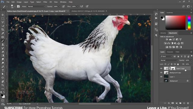 How to Blend Two Images in Photoshop | Animals Photo Manipulation смотреть онлайн