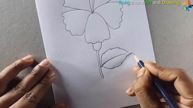 How to Draw Hibiscus flower | Joba Ful Akanor Koushol смотреть онлайн