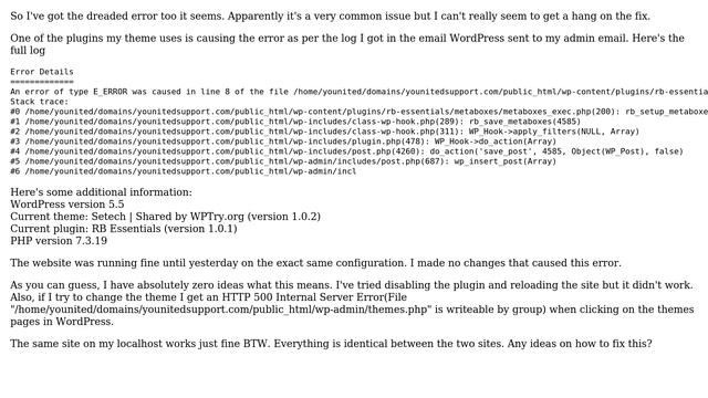 Wordpress: There has been a critical error on your website - won't fix no matter what смотреть онлайн