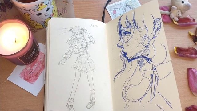 обзор скетчбука 2!/ sketchbook review 2 ! смотреть онлайн