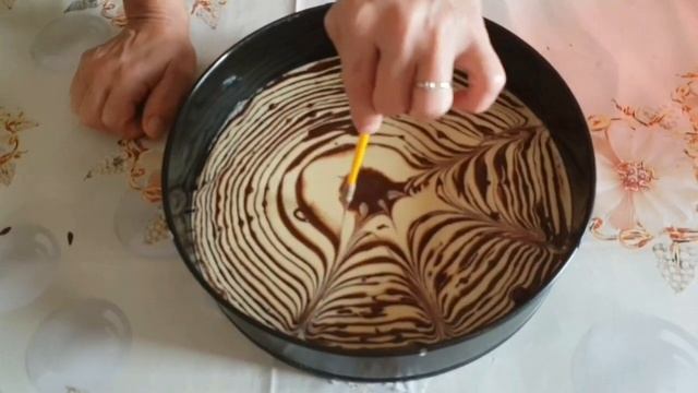 Torta Zebrata Con Crema In Cottura