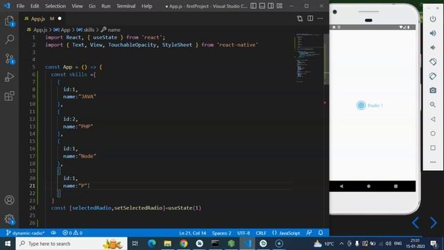 React Native tutorial in Hindi #30 Dynamic radio button смотреть онлайн