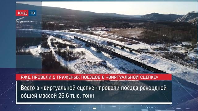 РЖД провели 5 гружёных поездов в «виртуальной сцепке» || Новости 20.11.2023 смотреть онлайн