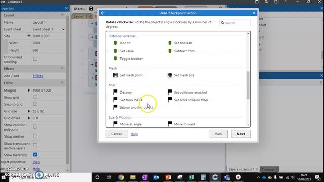 Construct 3: Checkpoints