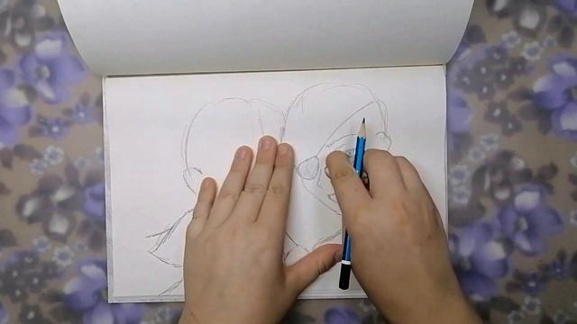 Дилюк и Кейа. Genshin Impact. Рисование карандашом.