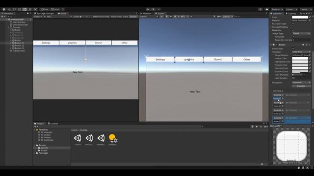 Меню настроек без кода в Unity / Menu tabs without code in Unity смотреть онлайн