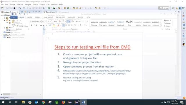 How to run testng.xml file from Command Prompt ? смотреть онлайн
