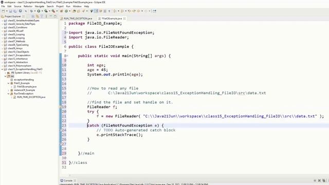 Class 15 Part 2 of 5 Exception Handling смотреть онлайн